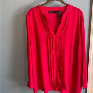 INC Woman’s Coral Pleated Top